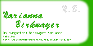 marianna birkmayer business card